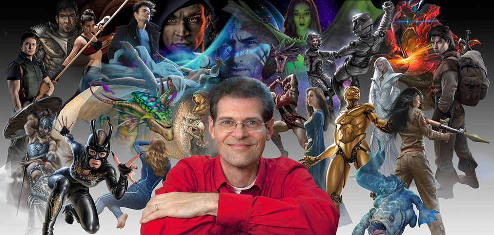 Brad Fraunfelter: master illustrator of fantasy and science fiction book cover artwork, with some of his universe of characters.