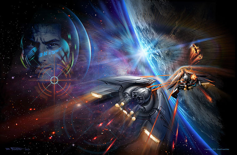 "Collision Earth" print by Brad Fraunfelter (concept and painting)