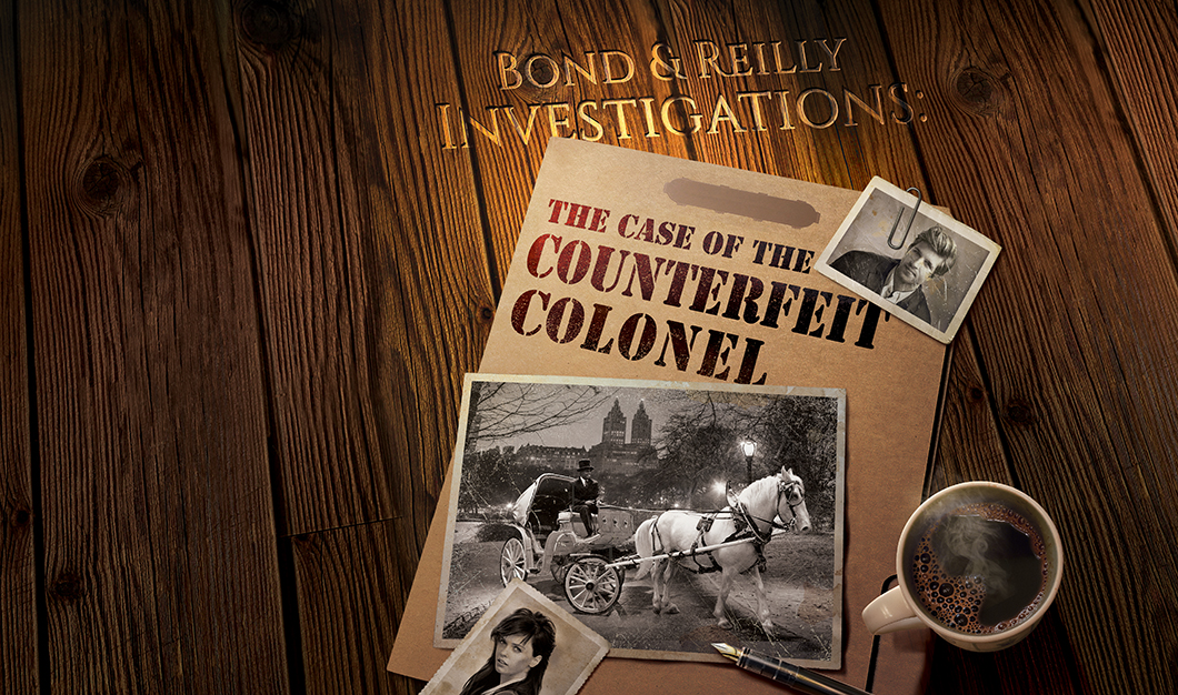 "The Counterfeit Colonel" book cover illustration by Brad Fraunfelter.