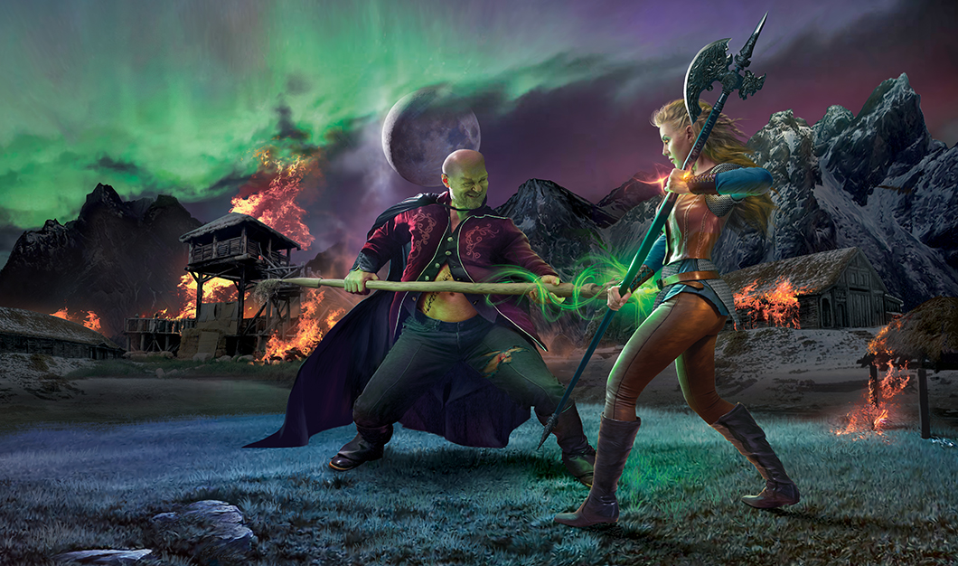 "Dark Moon Rising" book cover illustration by Brad Fraunfelter.