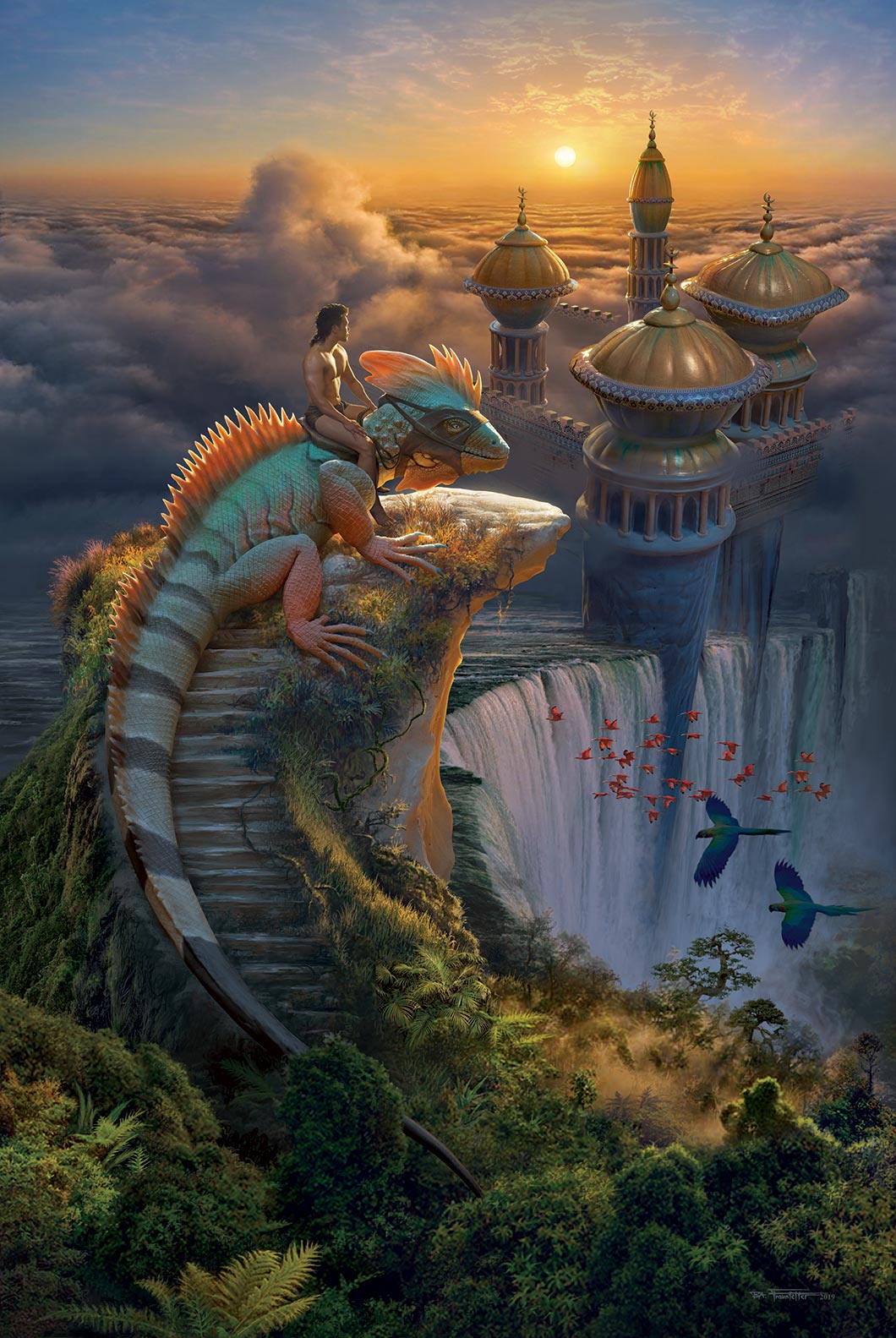 "The Lost City" fantasy illustration by Brad Fraunfelter.