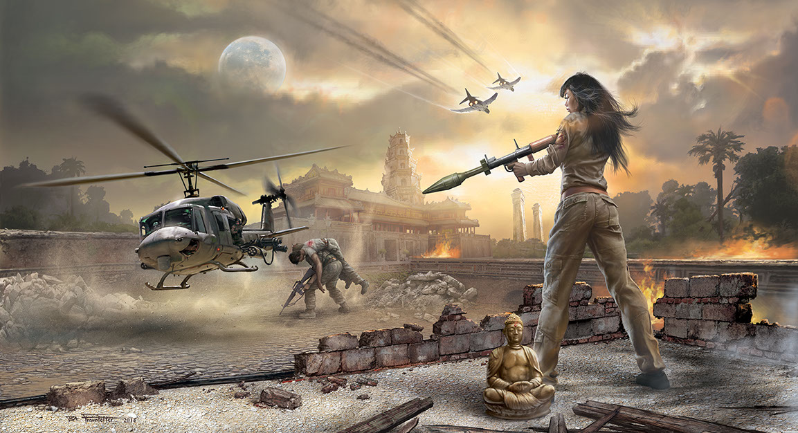 "Metal Moon" book cover illustration by Brad Fraunfelter.