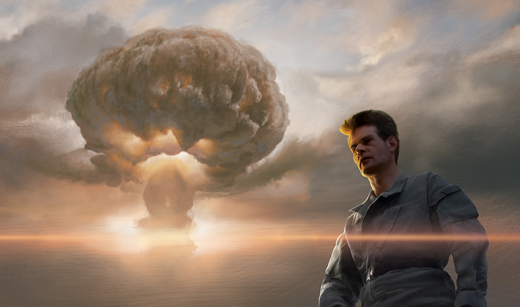 "Ragnarok" book cover illustration closeup by Brad Fraunfelter.