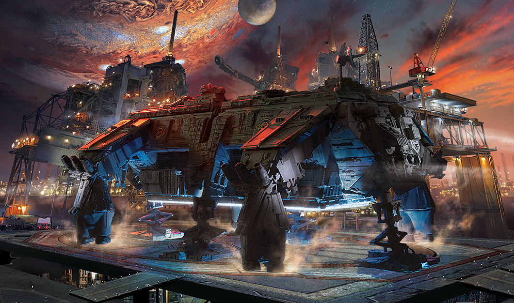 "Outland Con-Am Shuttle" illustration by Brad Fraunfelter.