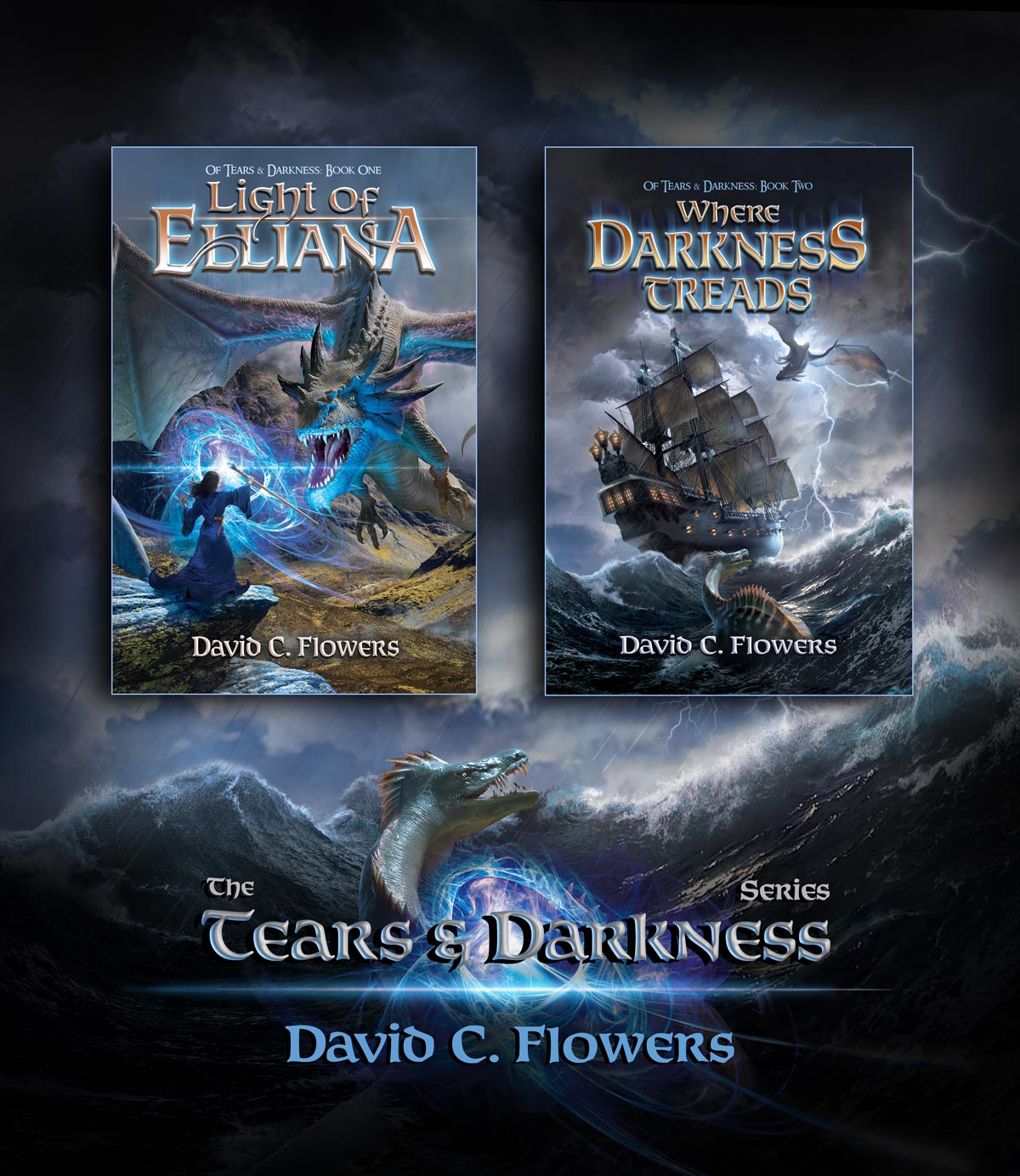 Book cover designs for the Tears & Darkness series.