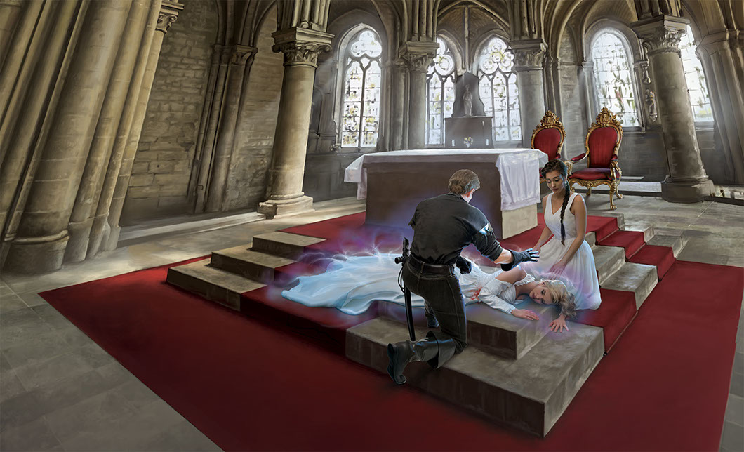 "Wedding Hells" book cover illustration by Brad Fraunfelter.